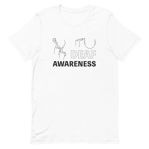 DEAF AWARENESS Short Sleeve Tee [100% Cotton]