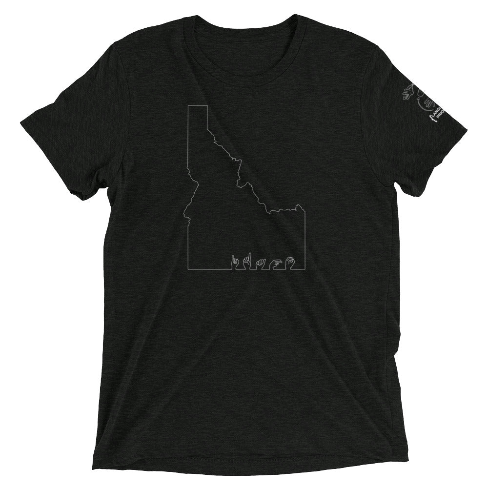Idaho (ASL Outline) Short Sleeve T-shirt