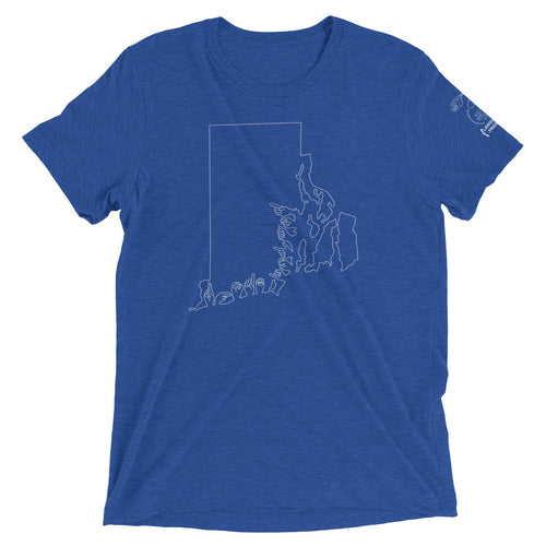 Rhode Island (ASL Outline) Short Sleeve T-shirt