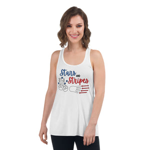 Stars and Stripes (Red, White, & Blue) Flowy Racerback Tank
