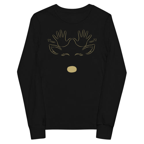 REINDEER (ASL) Youth Long Sleeve Tee