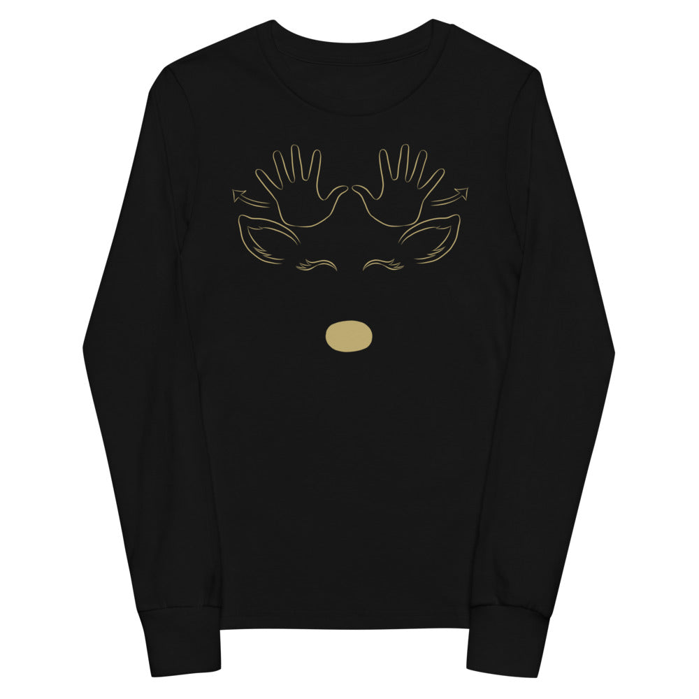 REINDEER (ASL) Youth Long Sleeve Tee