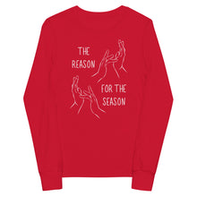 Load image into Gallery viewer, “The Reason for the Season” Youth Long Sleeve Tee