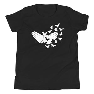 Butterfly (ASL) Youth Short Sleeve Tee [White Ink]
