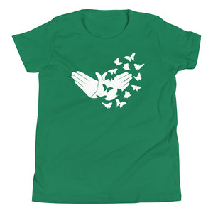 Butterfly (ASL) Youth Short Sleeve Tee [White Ink]